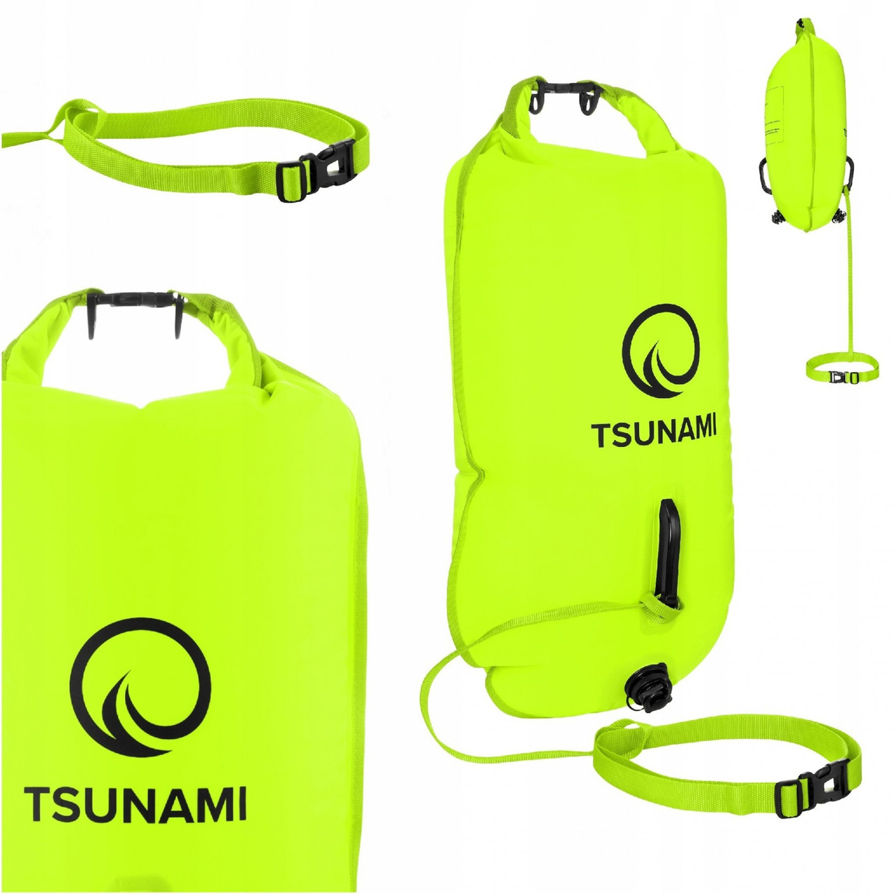 Буй для плавання надувний Tsunami 2в1 (TS0001) Зеленый - фото 5 - id-p1875257627