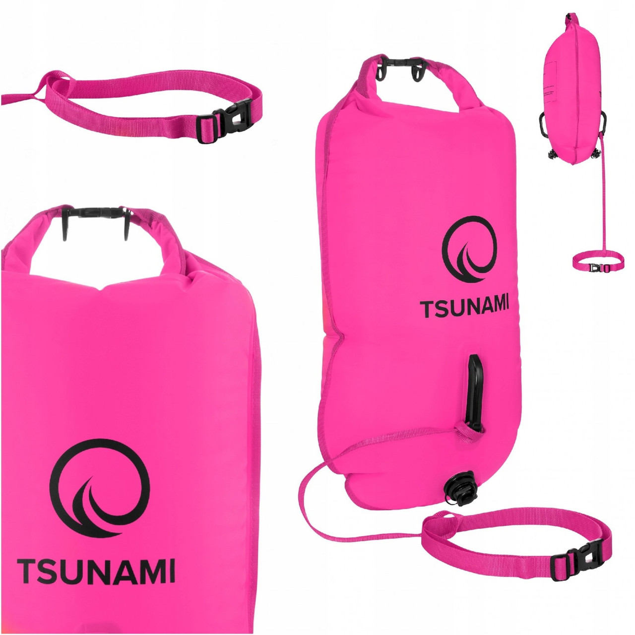 Буй для плавання надувний Tsunami 2в1 (TS0001) Розовый - фото 5 - id-p1875257628