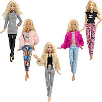 Одежда кукольная для Барби 5 комплектов (как на фото) для шарнирных кукол 30 см 5