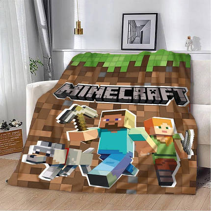 Плед 3D Cвіт MINECRAFT 12262 135х160 см ID 4570418, фото 1
