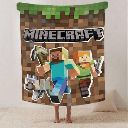 Плед 3D Cвіт MINECRAFT 12262 135х160 см ID 4570418, фото 3