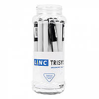 Ручка кульк/масл "Trisys" чорна 0,7 мм "LINC" 24 шт. в уп. 411716