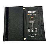 Портативна розкладна сонячна панель Baseo 30W на три секції, фото 2
