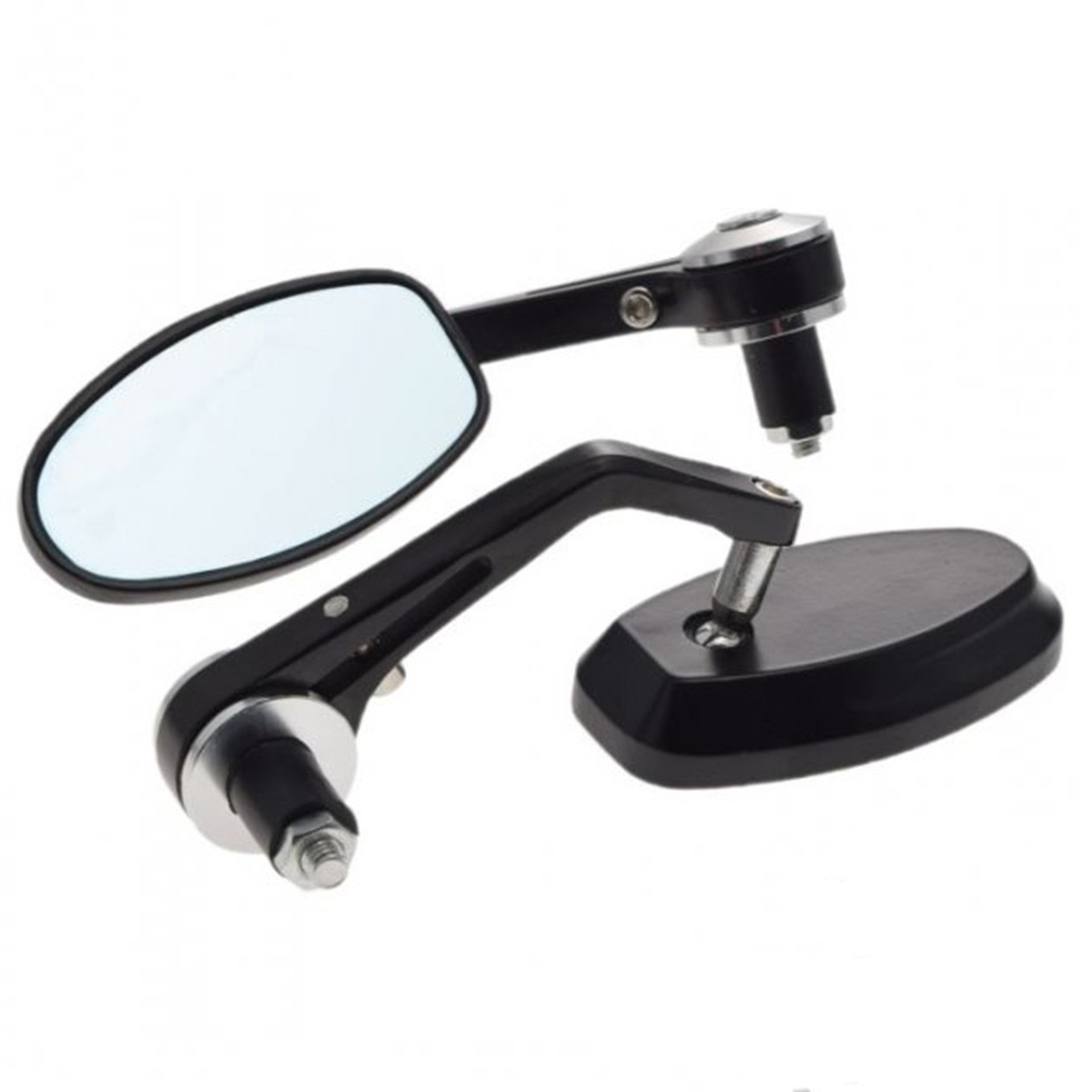 Дзеркала в торець керма LU0220 Black Silver