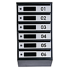 Ящик поштовий багатосекційний ЯП06D (чорно-сірий), фото 2