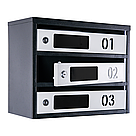 Ящик поштовий багатосекційний ЯП06D (чорно-сірий), фото 3