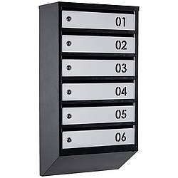 Ящик поштовий багатосекційний ЯП06В (чорно-сірий)