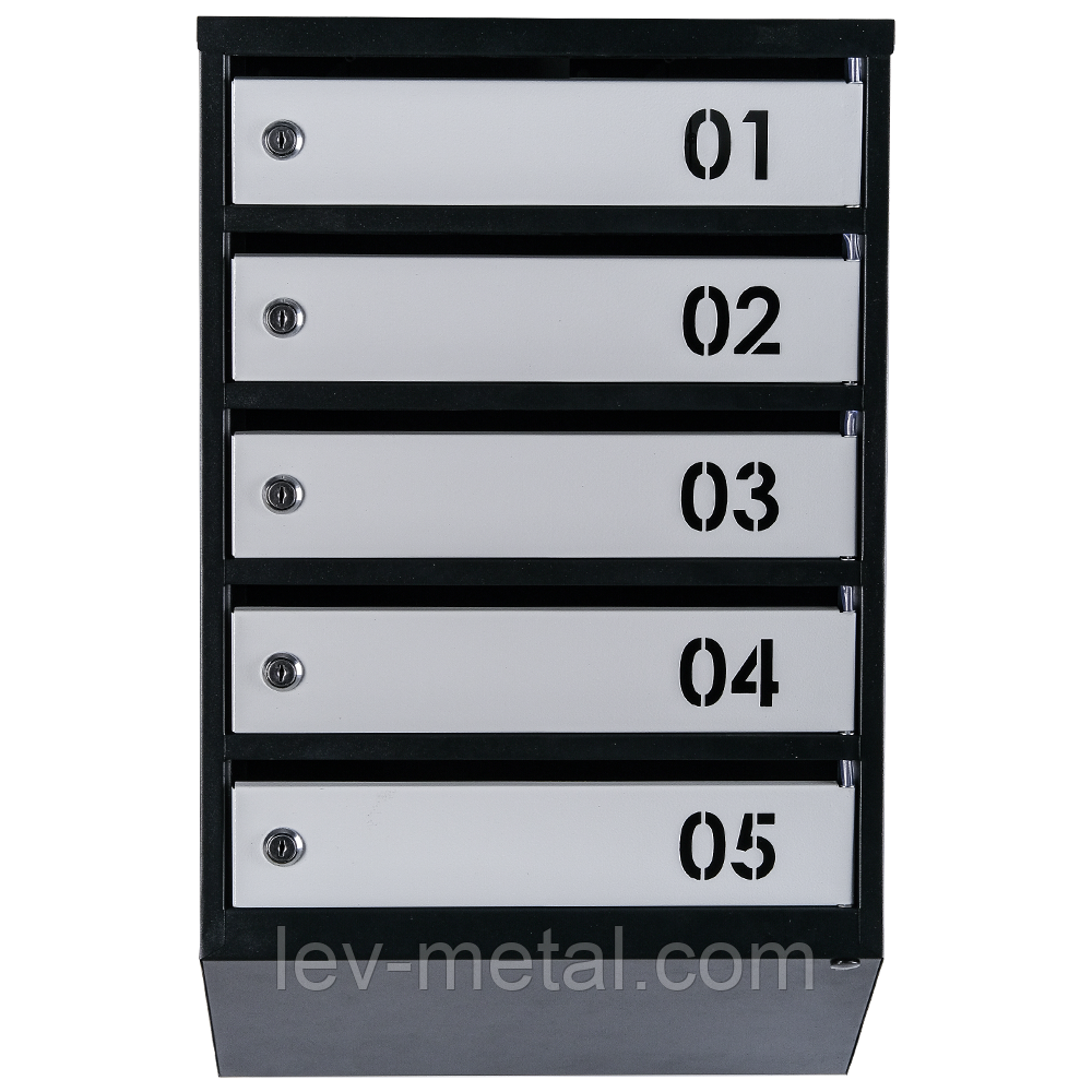 Ящик почтовый многосекционный ЯП05В (черно-серый) - фото 2 - id-p964575554