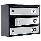 Ящик поштовий багатосекційний ЯП05В (чорно-сірий), фото 3