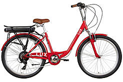 Електровелосипед 26" Dorozhnik LUX AM рама-350Вт 36В редуктор. дисплей, САП, 12.5Ач 2022 червоний Розмір 17