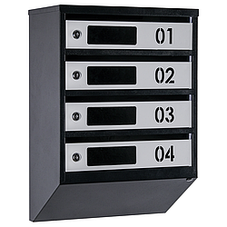Ящик поштовий багатосекційний ЯП04D (чорно-сірий)