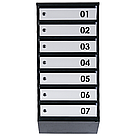 Ящик поштовий багатосекційний ЯП07В (чорно-сірий), фото 2