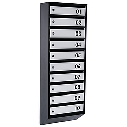 Ящик поштовий багатосекційний ЯП10В (чорно-сірий)