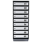 Ящик поштовий багатосекційний ЯП09В (чорно-сірий), фото 2