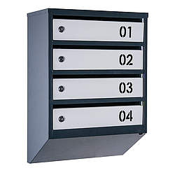 Ящик поштовий багатосекційний ЯП04В (антрацитово-сірий)