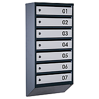 Ящик почтовый многосекционный ЯП07В (антрацитово-серый)