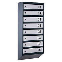 Ящик поштовий багатосекційний ЯП08В (антрацитово-сірий)
