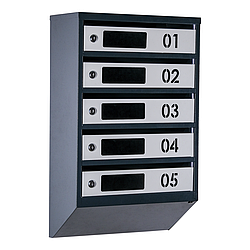 Ящик поштовий багатосекційний ЯП05D (антрацитово-сірий)