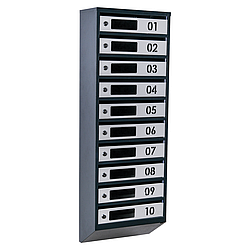 Ящик поштовий багатосекційний ЯП10D (антрацитово-сірий)