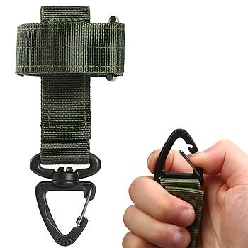 Тактичне кріплення на пояс з карабіном, Оливковий / Кріплення для спорядження системи Молле