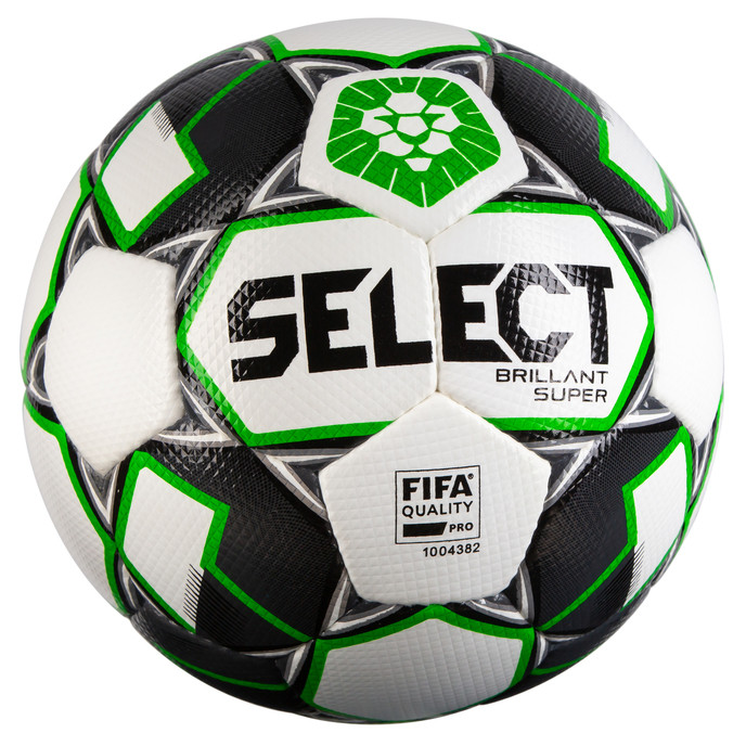 М’яч футбольний SELECT Brillant Super ПФЛ (228) біл/сірий, 5