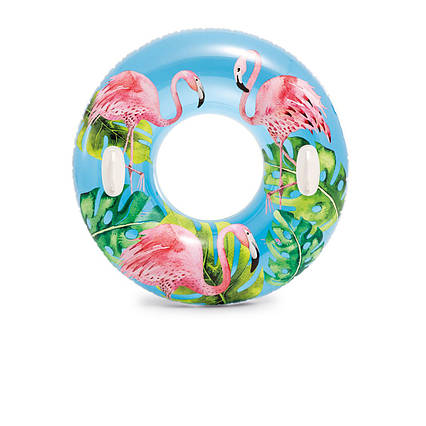 Надувне коло з ручками Intex 58263 "Фламінго", 97 см
