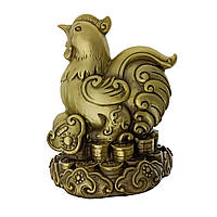 Статуетка Півень на монетах гороскоп 13х9,5 см бронзовий (С5288)
