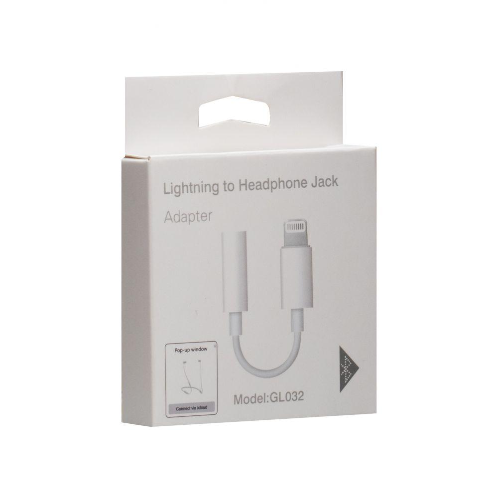 Кабель Aux Cable GL032 7G Lightning To 3.5 Jack Цвет Серый - фото 1 - id-p1875345392