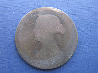 Монета 1/2 пол пенни Великобритания 1863 Виктория