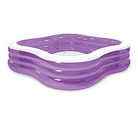 Детский надувной бассейн Intex 57495 «Семейный», фиолетовый, 229 х 229 х 56 см