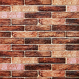 Самоклеюча 3D панель коричневу цеглу катеринославську В РУЛОНІ 3080x700x3мм, фото 3