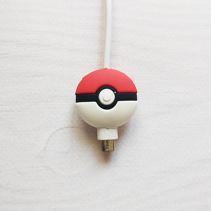Захист кабелю від перетирання, органайзер для кабелю Pokeball Кул Куля покемон, фото 1