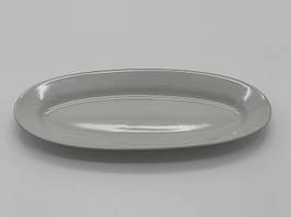 Оселедниця керамічна тарілка біла Блюдо овальне для оселедця з рівним краєм 26 * 10,5 cm H 2 cm