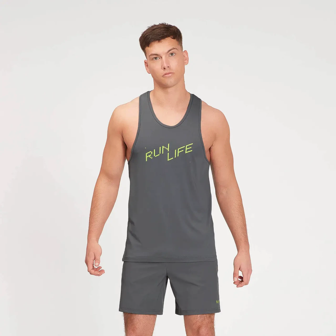 Чоловіча спортивна майка Myprotein Men's Graphic Running Tank Top - Carbon 2XL / 3XL