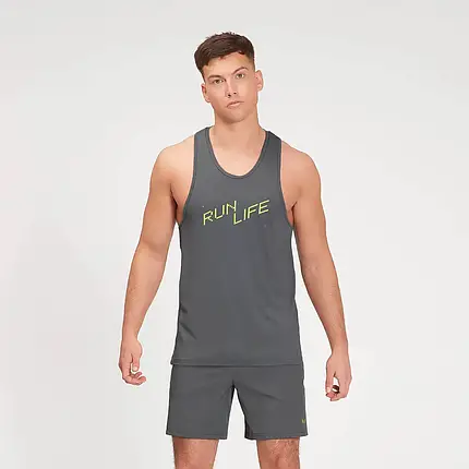 Чоловіча спортивна майка Myprotein Men's Graphic Running Tank Top - Carbon 2XL / 3XL, фото 1
