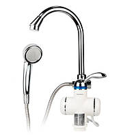 Кран-водонагреватель проточный 3.0кВт 0.4-5бар для ванны гусак ухо на гайке