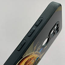 Чохол для Xiaomi Redmi Note 9 скляний чохол з кавою на телефон сяомі редмі нот 9 чорний l6f, фото 4