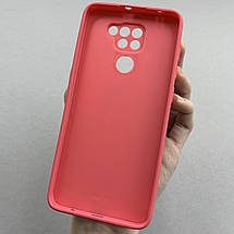 Чохол для Xiaomi Redmi Note 9 скляний чохол різнокольоровий на сяомі редмі нот 9 малиновий l6f, фото 3