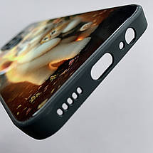 Чохол для Xiaomi Redmi Note 9 скляний чохол з котиком на телефон сяомі редмі нот 9 чорний l6f, фото 5