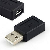 Переходник адаптер Micro-USB F - USB M (мама/папа)