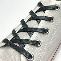 Шнурки для взуття плоскі просочення 150 см (5 мм) Зелений