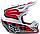 Мотошолом Fox Yth V1 Goat білий/червоний, YM, фото 2