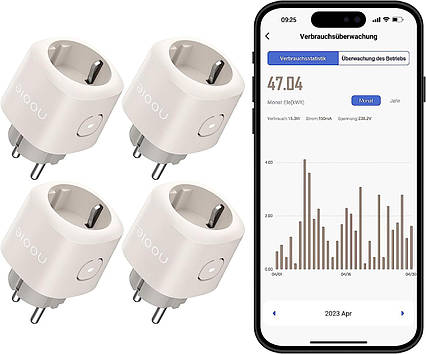Розумна smart Розетка (4 шт.) Nooie WLAN Socket, Smart Plug Socket, Amazon, Німеччина, фото 1