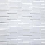 Самоклеюча 3D панель Біла кладка В РУЛОНІ 3080x700x5мм, фото 4