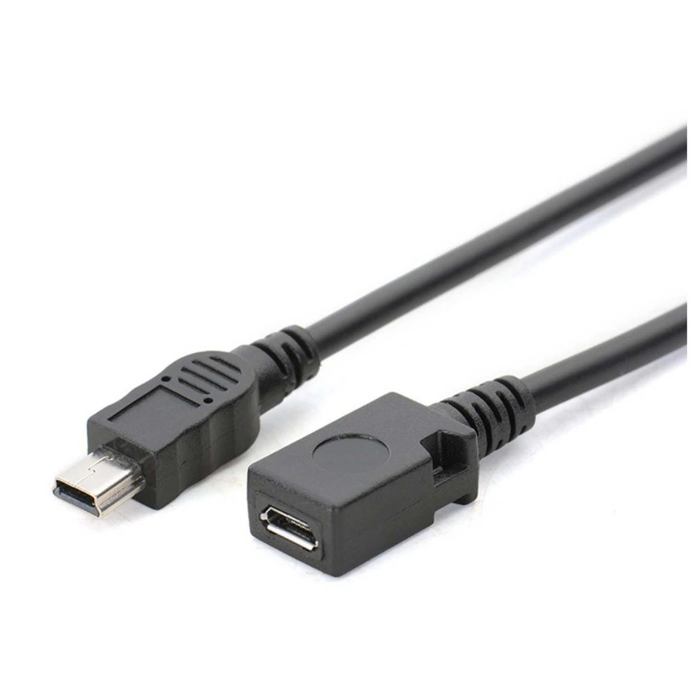 Кабель перехідник конвертер Mini USB Male — Micro USB Female