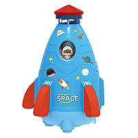 Іграшковий спринклер космічна ракета для дітей на 360 градусів Rocket Sprinkler Toy Блакитний