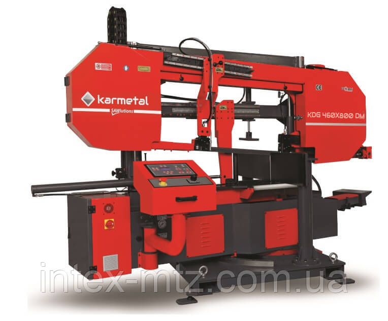 Напівавтоматична двоколонна стрічкова пила по металу Karmetal KDG 460x800 DM