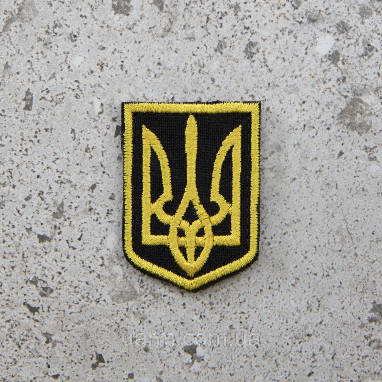 Шеврон Герб України чорно-жовтий 5,5 х 4 см