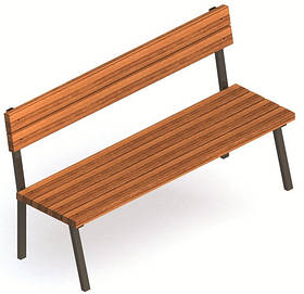 Лавка паркова зі спинкою SiverSport KID914