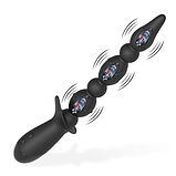 П'ятирівневий анальний вібратор стимулятор з обмежувачем, Анальний вібратор з 10 режимами, Інтимні іграшки, фото 10